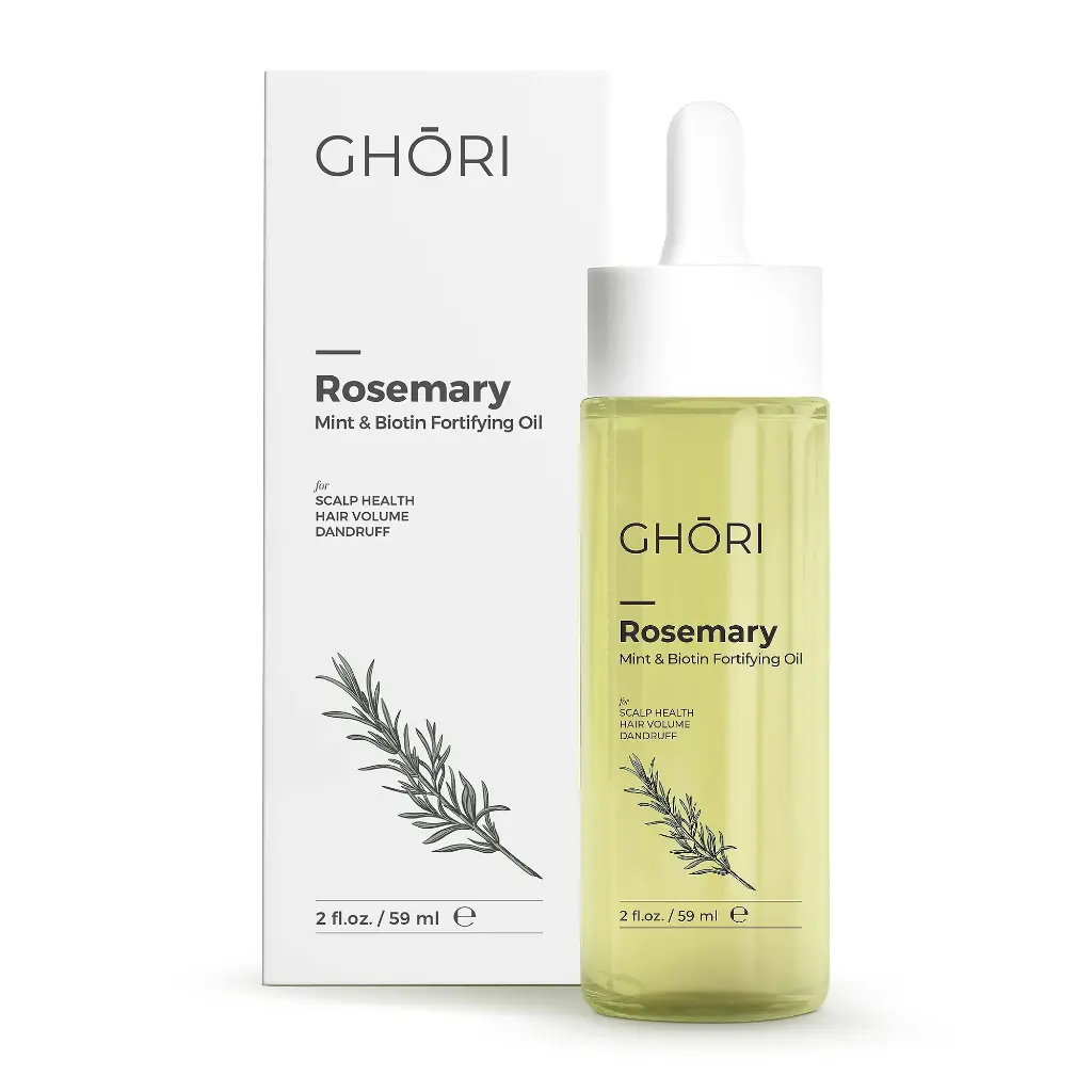 Ghori Rosemary, Mint & Biotin Fortifying Oil For Hair Regrowth and Controlling Hair Fall